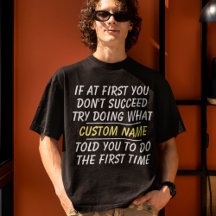 Personalisierter Name mit lustigem Sprichwort