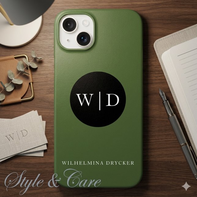 Personalisierter Name mit Monogramm Case-Mate iPhone 14 Plus Hülle (Personalized Name with Monogram Case-Mate iPhone 14 Plus Case)
