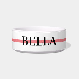 Personalisierter Name mit rosa Paw Bowl Napf