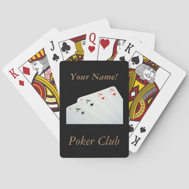 Personalisierter Name Modern Bridge Custom Poker Spielkarten (Rückseite)