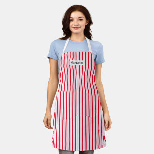 Personalisierter Name Modern Rosa Rot Klassische S Schürze