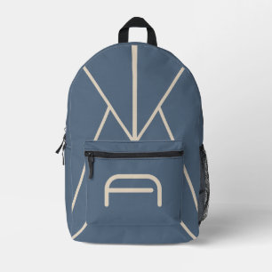 Personalisierter Name Moderne Grafik Königlich Bla Bedruckter Rucksack