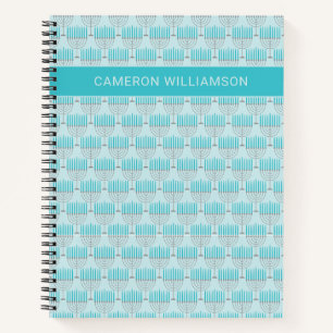 Personalisierter Name Moderne Menora Hanukkah-Must Notizbuch