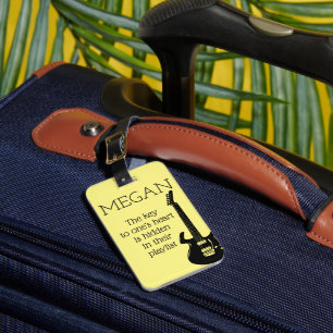 Personalisierter Name Moderne Minimal Electric Gui Gepäckanhänger