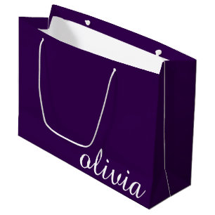 Personalisierter Name Moderner Minimaler Luxus Dun Große Geschenktüte