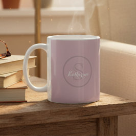Personalisierter Name Monogramm Dusty Rose Kaffeetasse