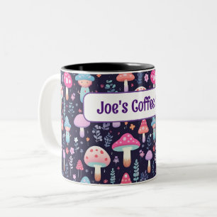 Personalisierter Name Mushroom Geschenk Tasse