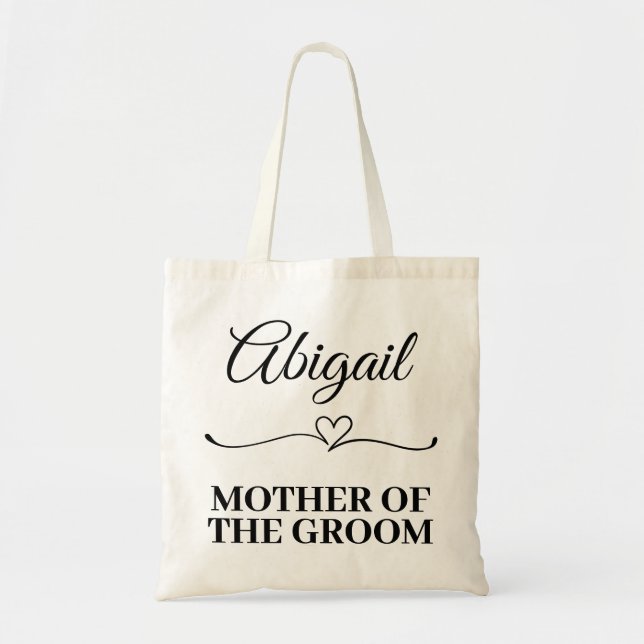 Personalisierter Name Mutter des Groom-Hochzeitste Tragetasche (Vorne)