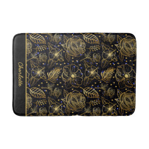 Personalisierter Name - nahtloses Gold Badematte