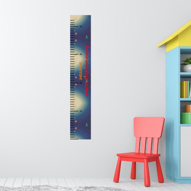 Personalisierter Name Niedlich Baby Boy Growth Cha Poster (Kinderzimmer 1)