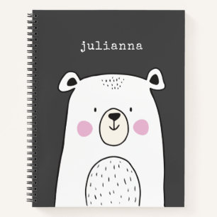 Personalisierter Name Niedlich Bären Whimsikids Notizbuch