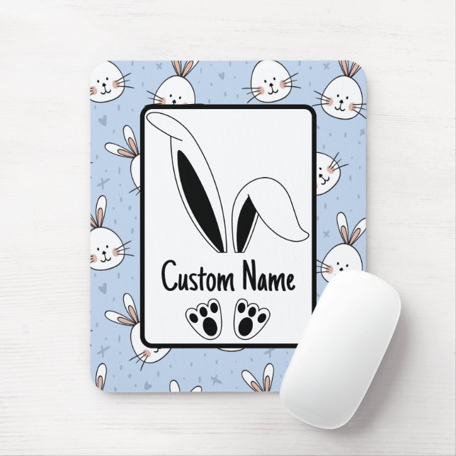 Personalisierter Name Niedlich Bunny OsterOstern Mousepad (Mit Mouse)