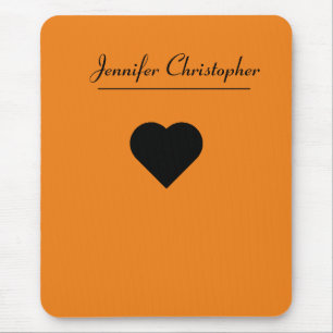 Personalisierter Name Niedlich moderne Script Oran Mousepad