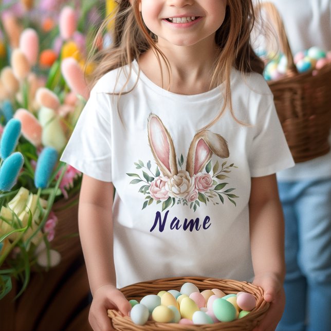 Personalisierter Name Niedlich Ostersonnige Kinder T-Shirt (Von Creator hochgeladen)