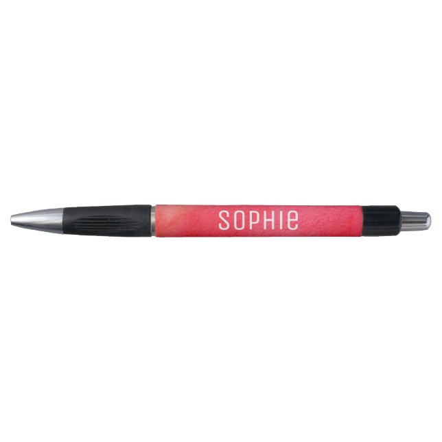 Personalisierter Name niedliche Aquarellkunst Kugelschreiber (Vorderseite)