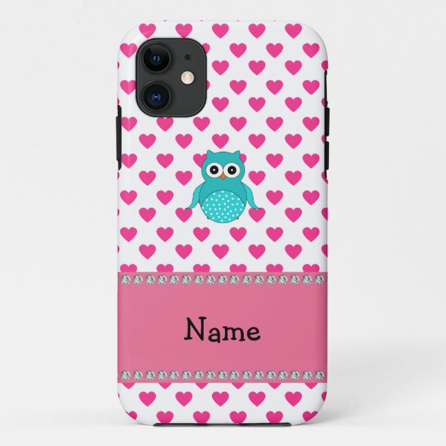 Personalisierter Name niedliche Eule Case-Mate iPhone Hülle (Rückseite)