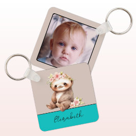 Personalisierter Name niedliche Seite 1 Foto türki Schlüsselanhänger