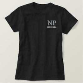 Personalisierter Name NP Krankenpfleger Besticktes T-Shirt