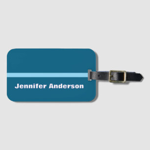 Personalisierter Name Ocean Blue Color Gepäckanhänger
