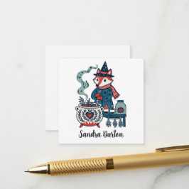 Personalisierter Name oder Text mit Fuchs-Kräutert Begleitkarte