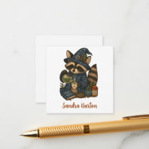 Personalisierter Name oder Text mit Waschbär-Kräut