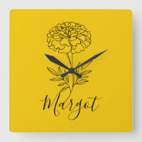 Personalisierter Name Oktober Marigold Birth Blume