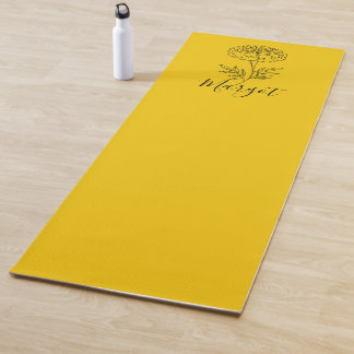 Personalisierter Name Oktober Marigold Birth Blume Yogamatte