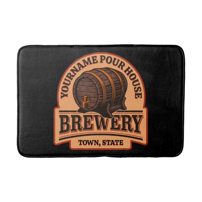 Personalisierter NAME Old Oak Barrel Bierbrauerei  Badematte (Vorderseite)