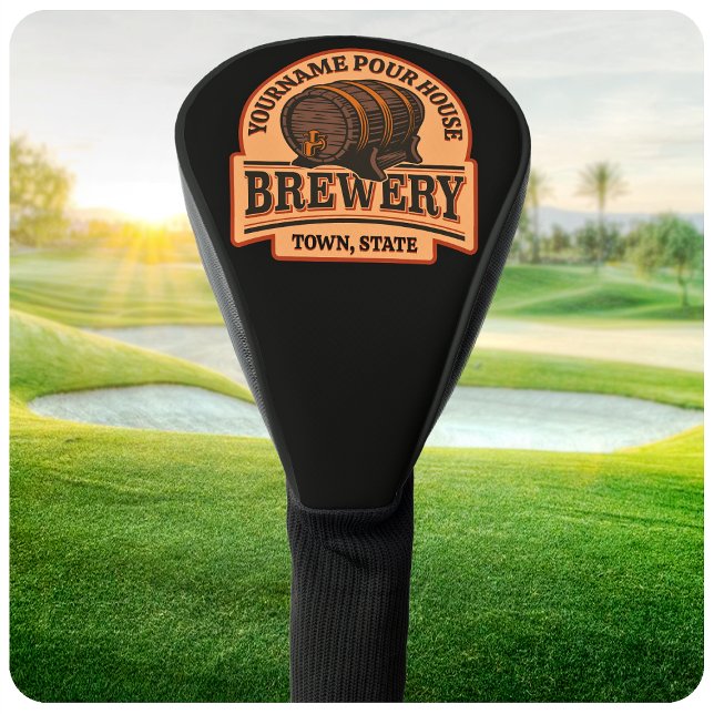 Personalisierter NAME Old Oak Barrel Bierbrauerei  Golf Headcover (Von Creator hochgeladen)