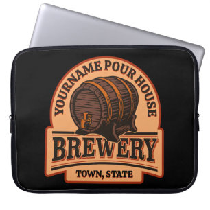 Personalisierter NAME Old Oak Barrel Bierbrauerei  Laptopschutzhülle