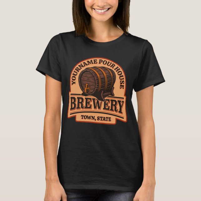 Personalisierter NAME Old Oak Barrel Bierbrauerei  T-Shirt (Vorderseite)