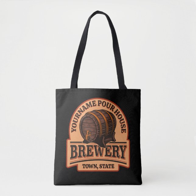 Personalisierter NAME Old Oak Barrel Bierbrauerei  Tasche (Vorderseite)
