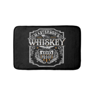 Personalisierter NAME Old West Whiskey Brauerei Ba Badematte