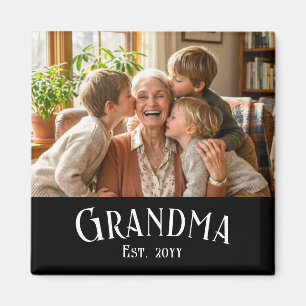 Personalisierter Name Oma Est Jahr Foto Geschenk Magnet