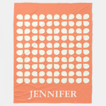 Personalisierter Name Orange Cream Retro Geometric