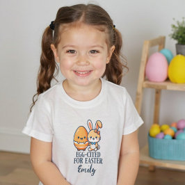 Personalisierter Name Oster Bunny Egg zitiert Kleinkind T-shirt
