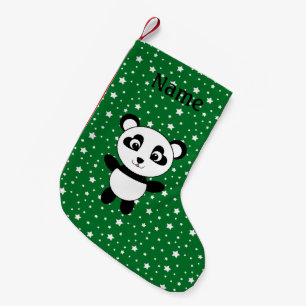 Personalisierter Name Panda Kleiner Weihnachtsstrumpf