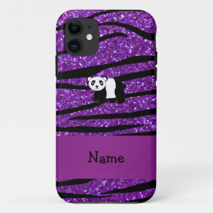 Personalisierter Name Panda lila Glitzer zebra title_seo2