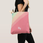 Personalisierter Name Pastel Rainbow Custom Gift T Tasche<br><div class="desc">Diese pastellfarbene Regenbogen-Tasche in lebhaften Pastellfarben Orange,  Grün,  Blau und Rosa trägt einen personalisierten Namen Ihrer Wahl. Macht ein wunderbares Geschenk für Brautmädchen,  Geburtstage,  Muttertag,  Abschluss und vieles mehr.</div>