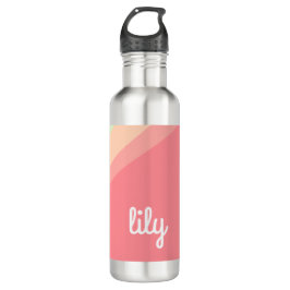 Personalisierter Name Pastell Rainbow Custom Gift Edelstahlflasche