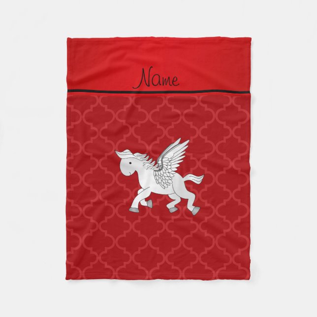 Personalisierter Name Pegasus Fleecedecke (Vorderseite)