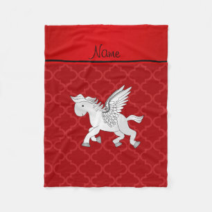 Personalisierter Name Pegasus Fleecedecke