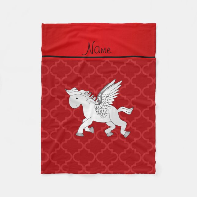 Personalisierter Name Pegasus Fleecedecke (Vorderseite)
