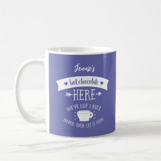 Personalisierter Name Periwinkle Hot Chocolate Tas Kaffeetasse