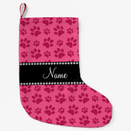 Personalisierter Name - Pfoten Kleiner Weihnachtsstrumpf
