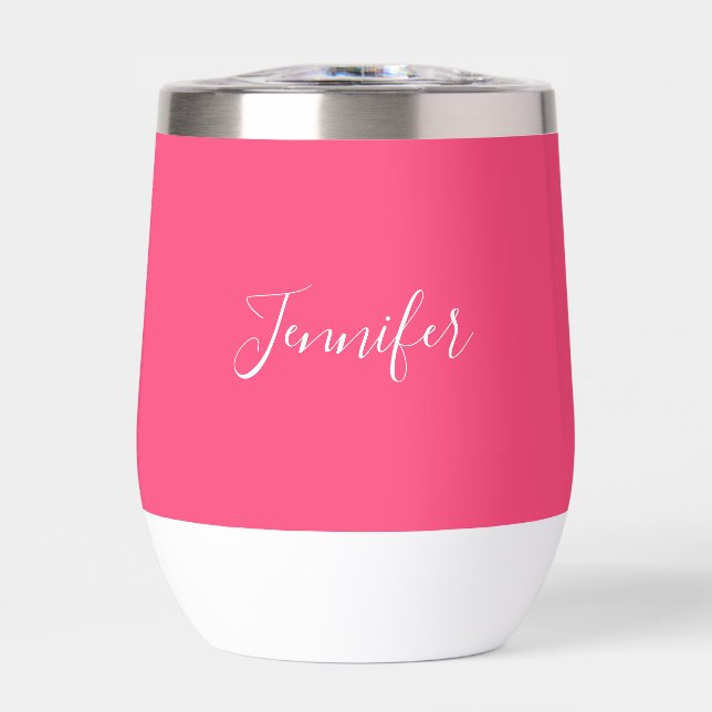 Personalisierter Name Pink Script Simple (Vorderseite)