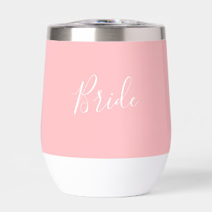 Personalisierter Name Pink Script Simple Bride Wed