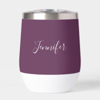 Personalisierter Name Plum Lila Skript Einfach