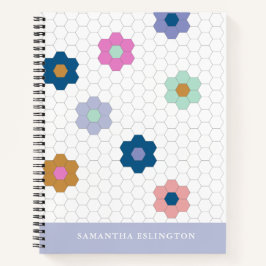 Personalisierter Name Quilter Geschenk Vintage Blu Notizbuch