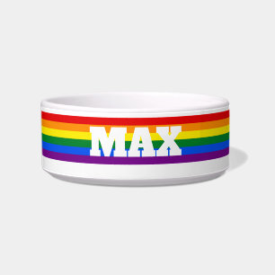 Personalisierter Name Rainbow Dog Napf